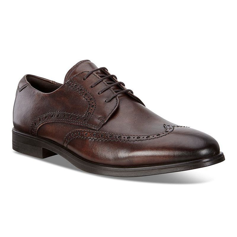 Men Business Ecco Melbourne - Derby Brown - India JLRWEQ628